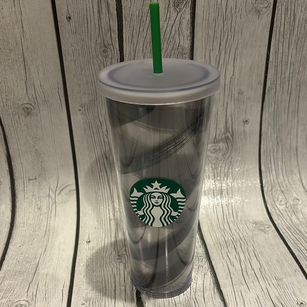 Starbucks 2014 black and gray ribbon 24 oz